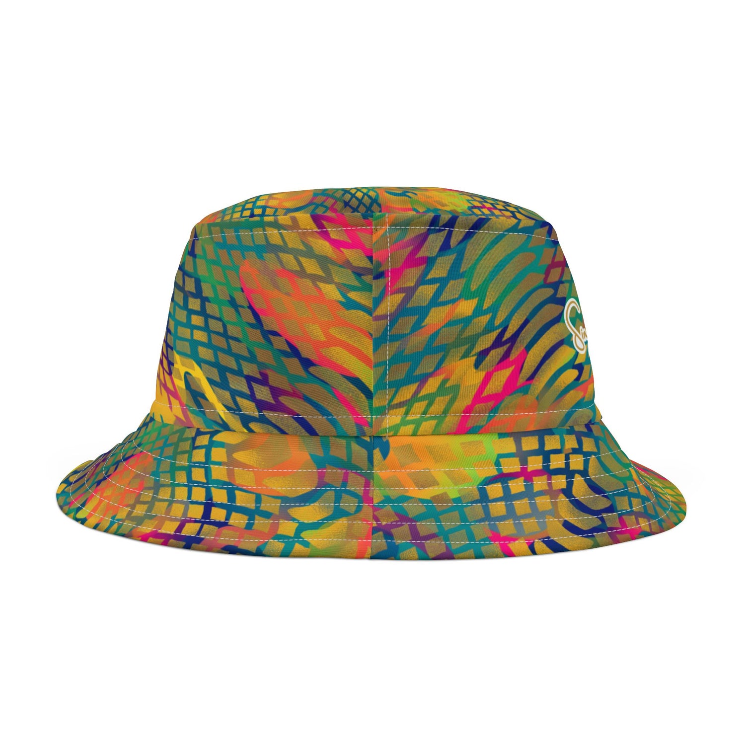 Snakeskin in Rainbow Tie-dye Vibrant Bucket Hat