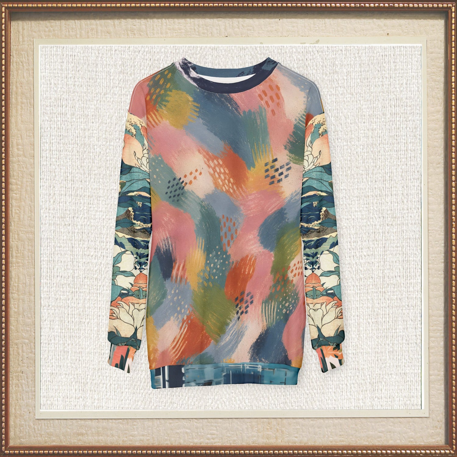 Painted Daybreak Abstract Stripe Unisex Sweatshirt (Gold Label)