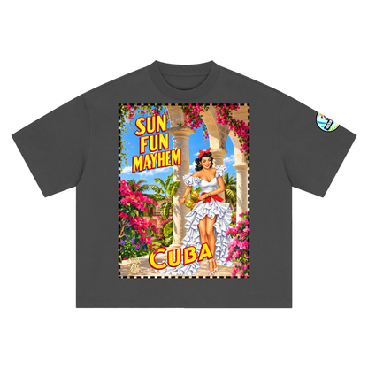 Sun Fun Mayhem in Cuba Oversized Unisex T-Shirt