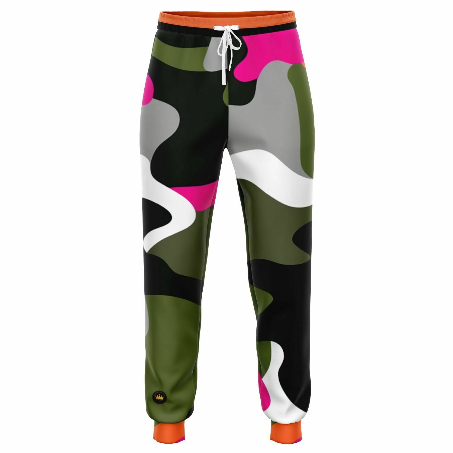 Hot Pink Black Dusk Camouflage Eco-Poly Unisex Joggers
