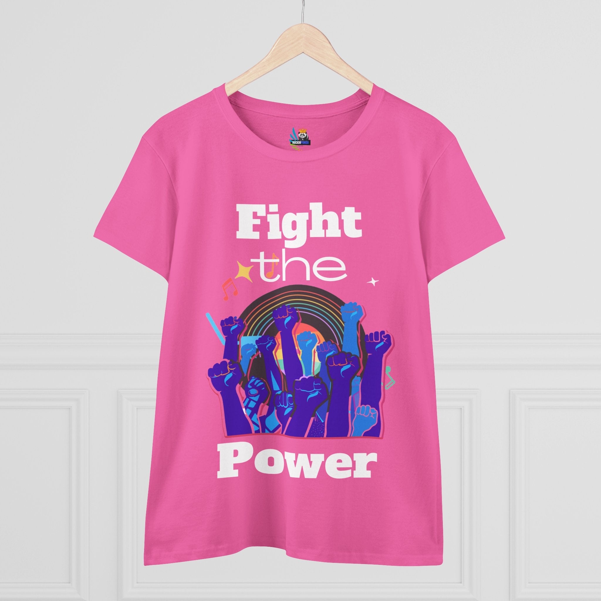 T-Shirt - Fight the Power Hands Raised High Graphic Women&
