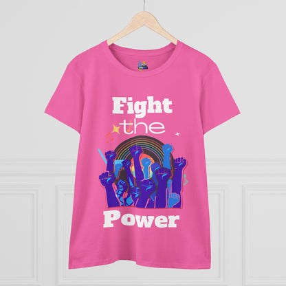 T-Shirt - Fight the Power Hands Raised High Graphic Women&