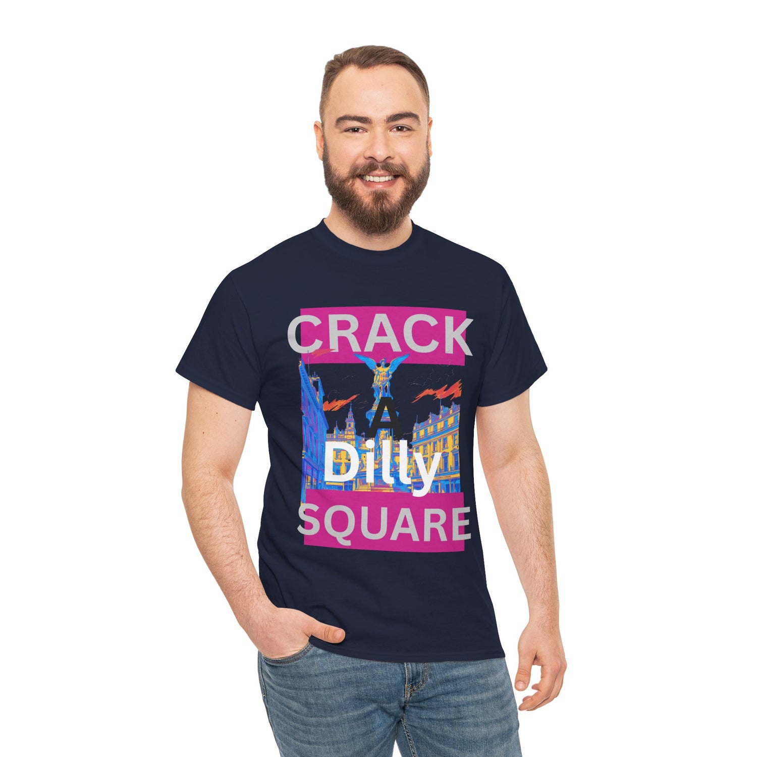 Crack-a-Dilly Square London United Kingdom Funny Heavyweight Tee