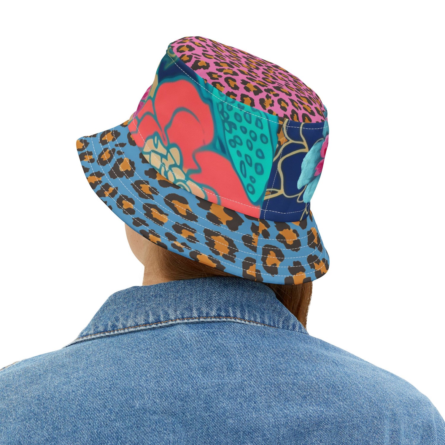 Wild Bloom Leopard Luxe Vibrant Bucket Hat