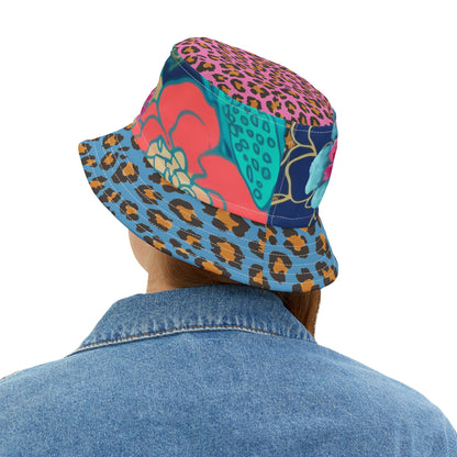 Wild Bloom Leopard Luxe Vibrant Bucket Hat