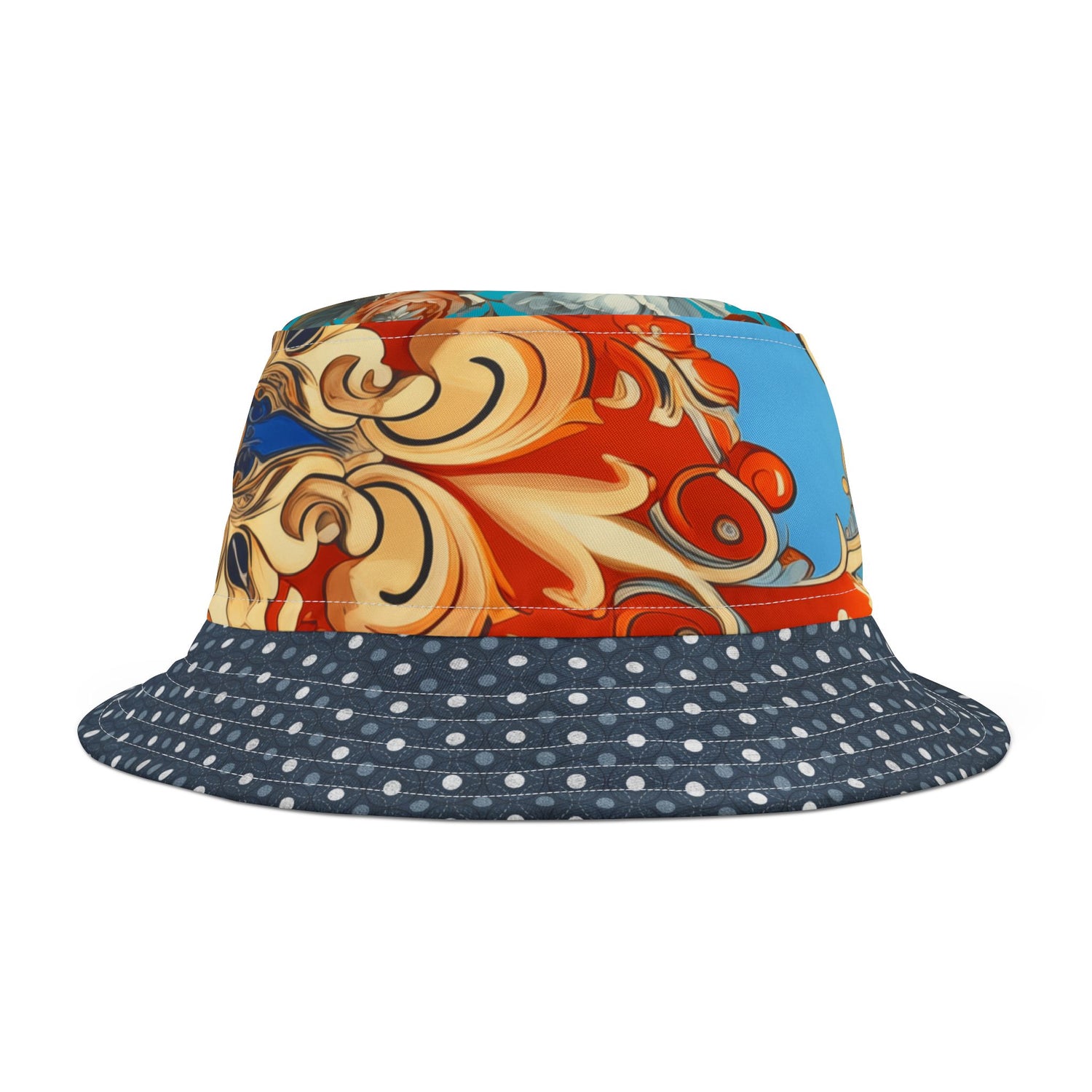 Foulard Rose Reverie Polka Vibrant Bucket Hat
