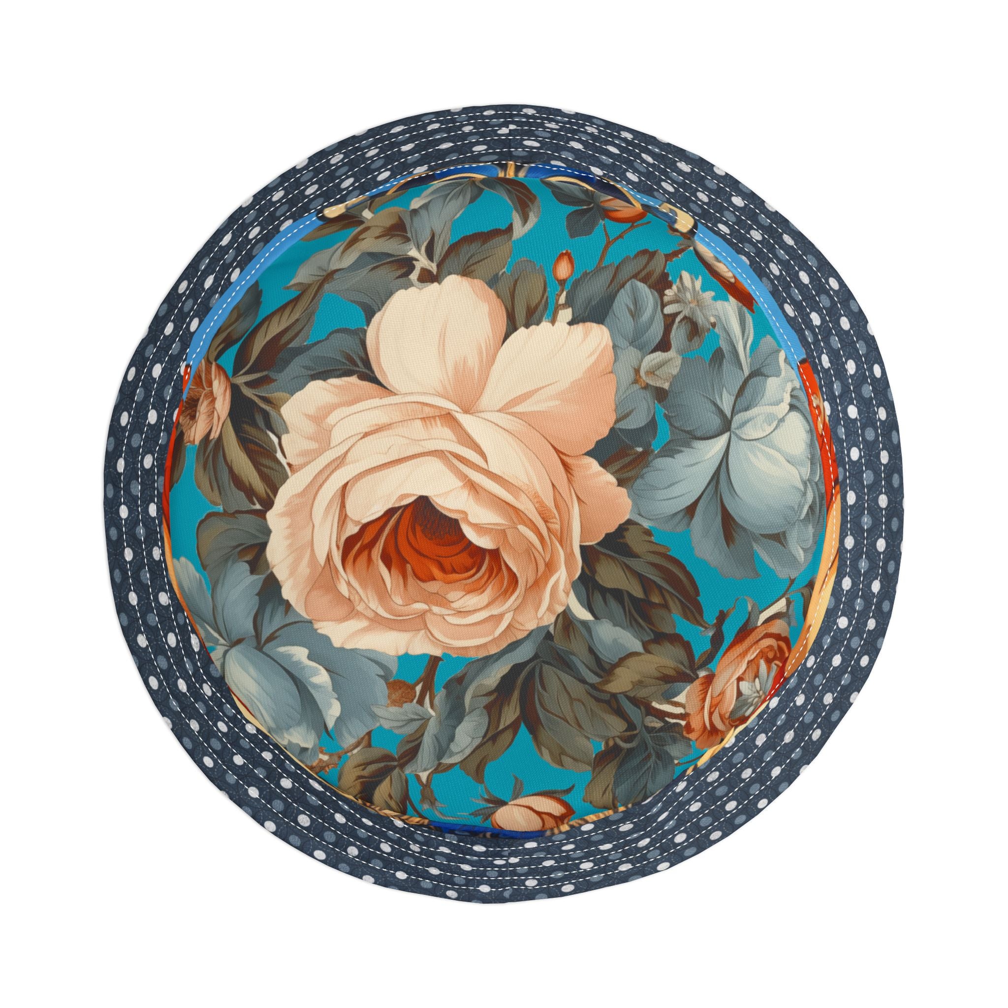 Foulard Rose Reverie Polka Vibrant Bucket Hat