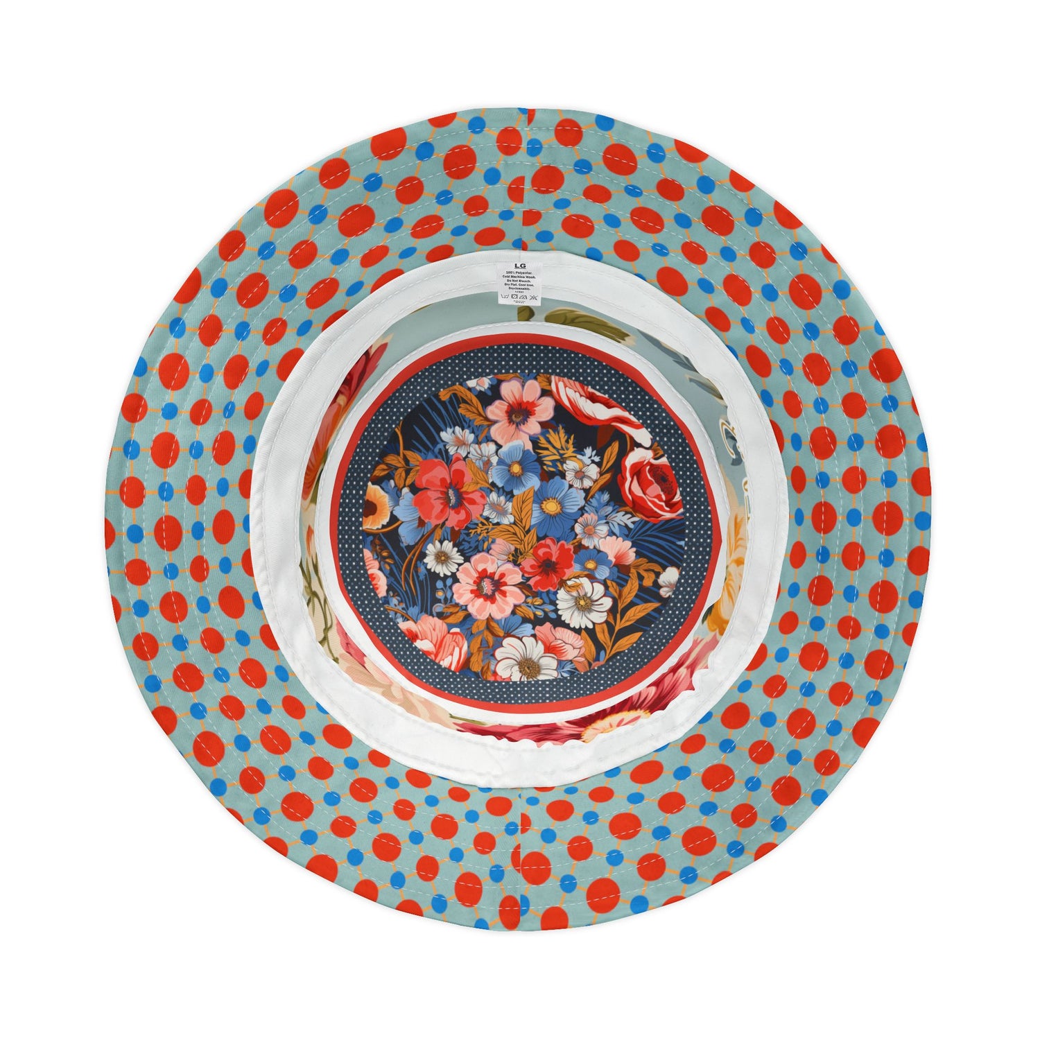 Lauren Ashley English Rose Floral Vibrant Bucket Hat