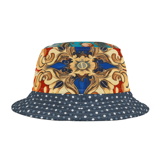 Foulard Rose Reverie Polka Vibrant Bucket Hat