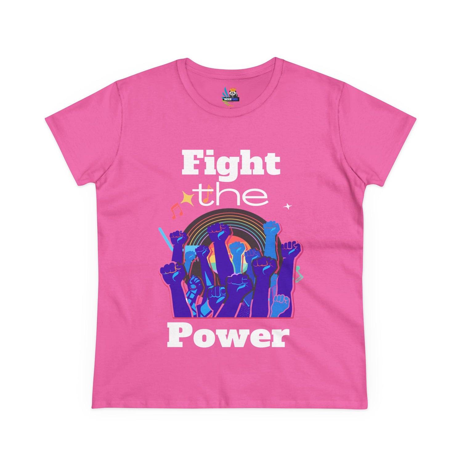 T-Shirt - Fight the Power Hands Raised High Graphic Women&
