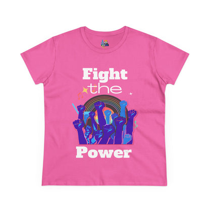 T-Shirt - Fight the Power Hands Raised High Graphic Women&