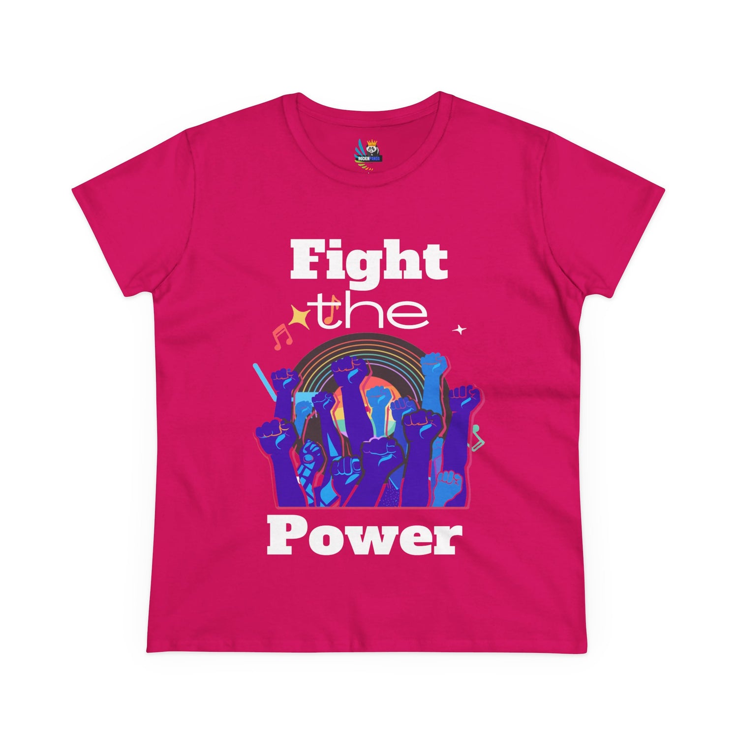 T-Shirt - Fight the Power Hands Raised High Graphic Women&