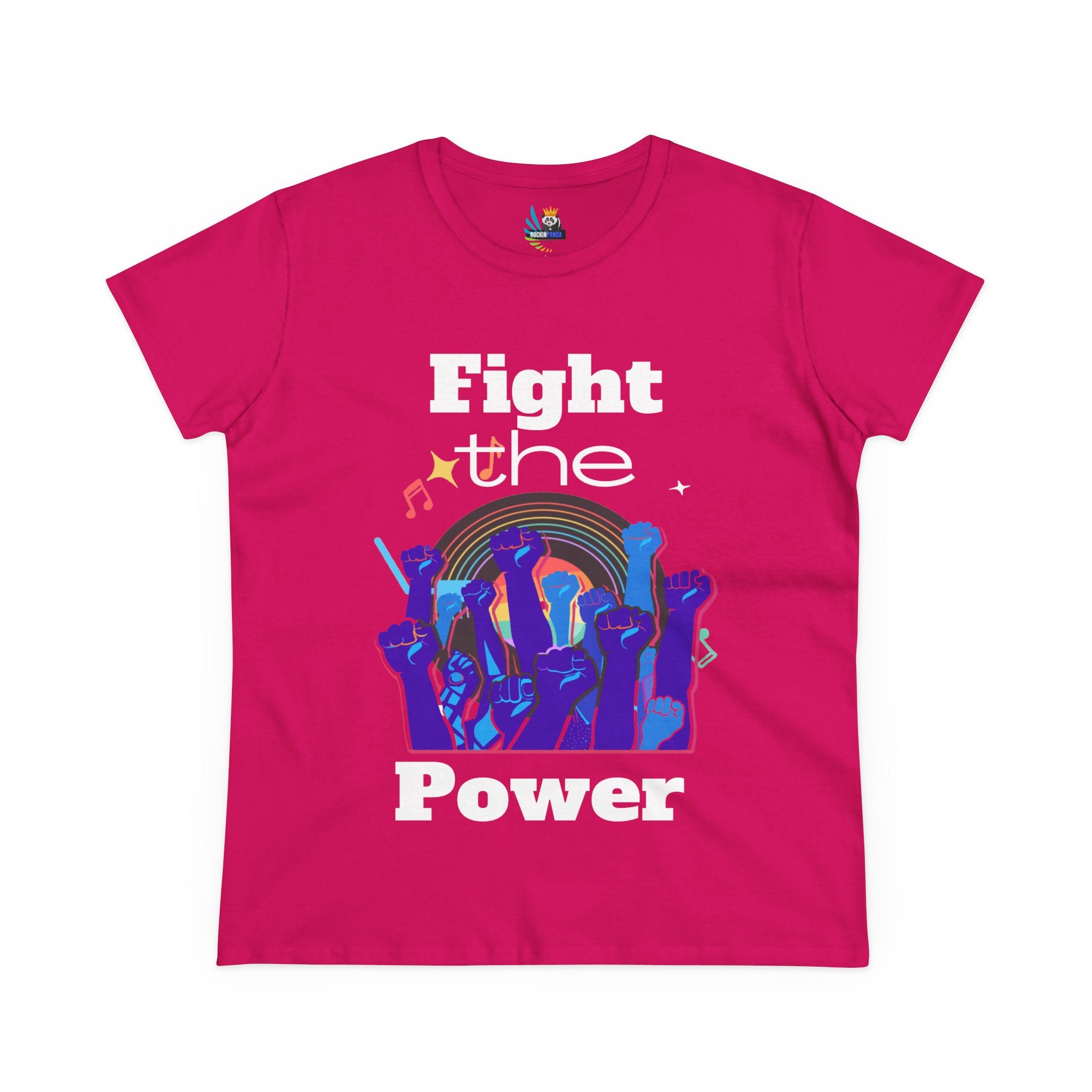 T-Shirt - Fight the Power Hands Raised High Graphic Women&