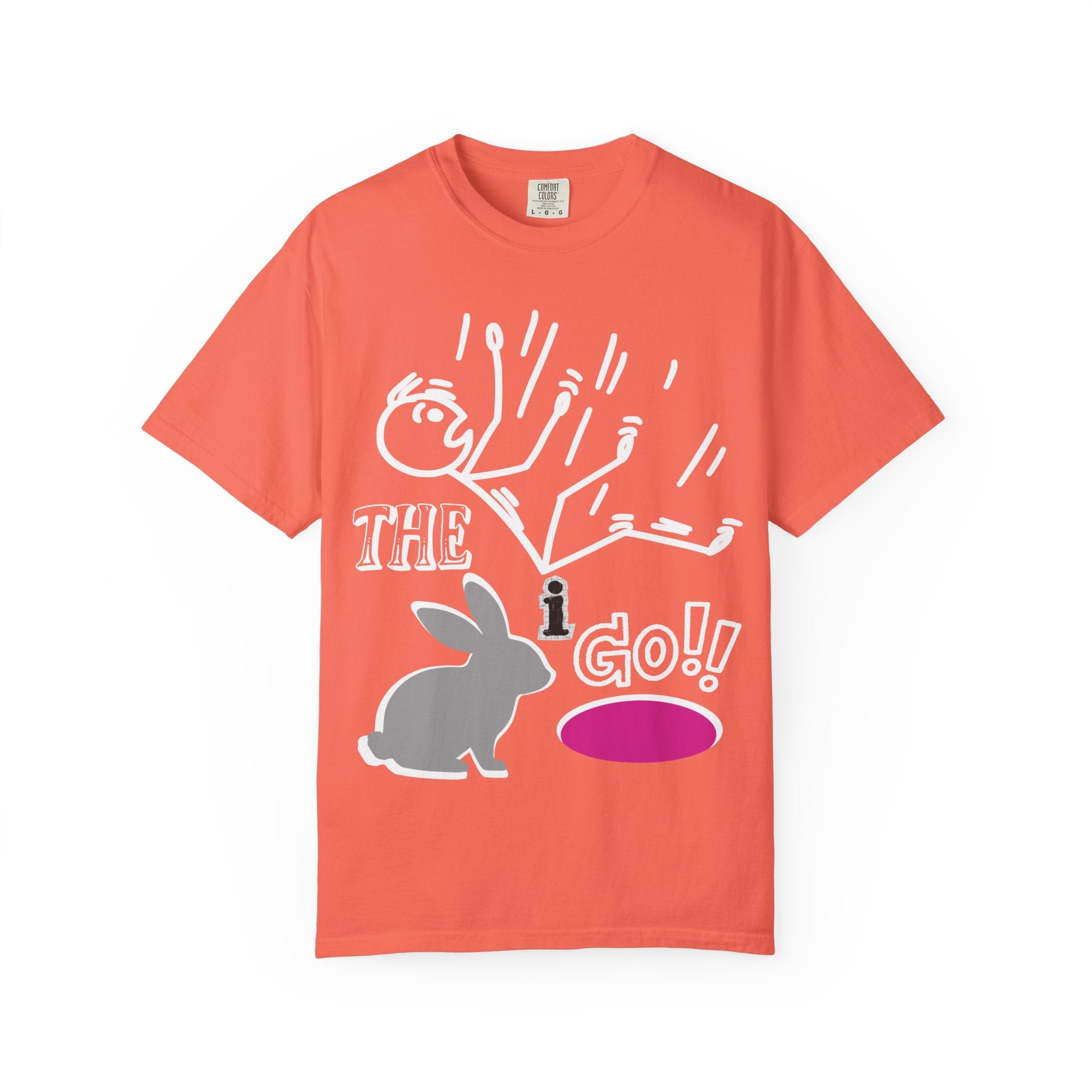 Down the Rabbit Hole I Go!!!! Unisex Garment-Dyed T-shirt