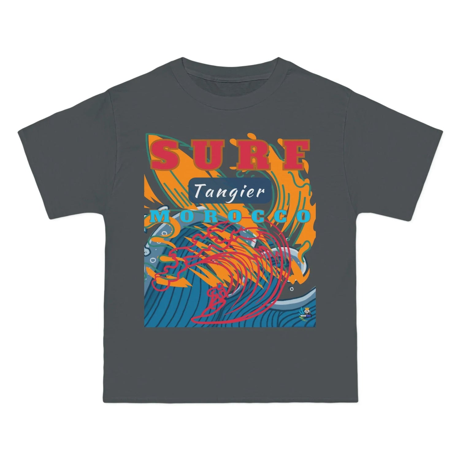 Surf Tangier Morocco Interpretive Art Design Heavyweight Tee
