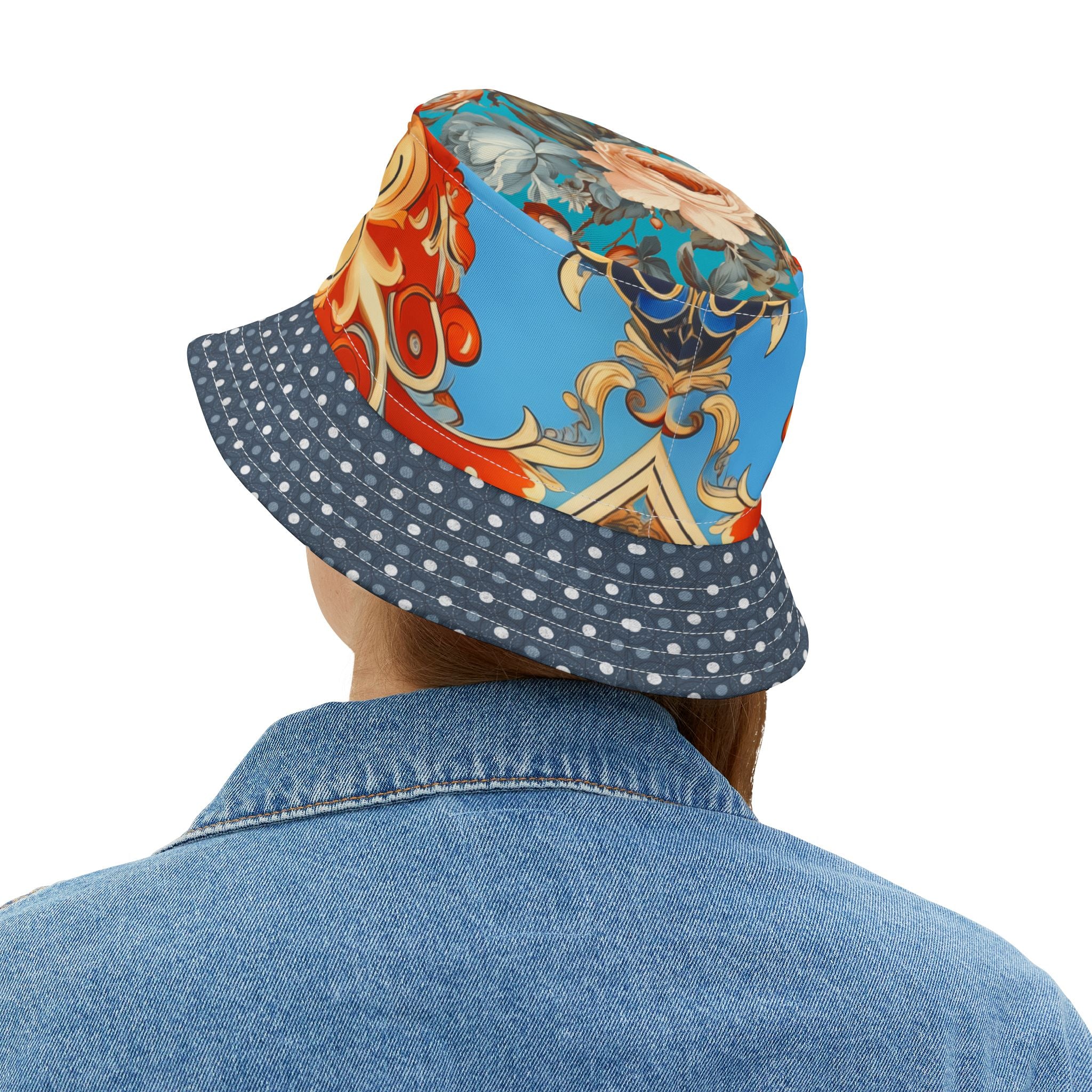 Foulard Rose Reverie Polka Vibrant Bucket Hat