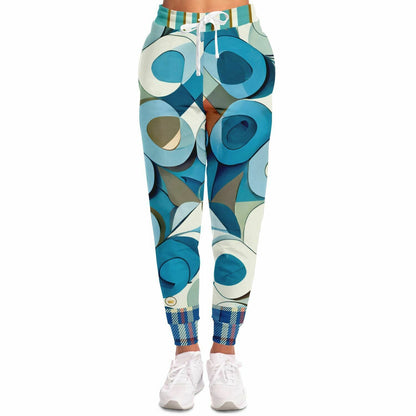 Blue Scenes in Oval Eco-Poly Unisex Joggers