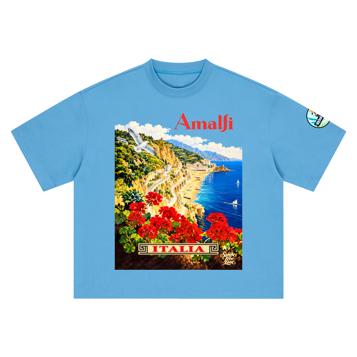 Amalfi in Springtime Boxy Oversized Unisex T-Shirt