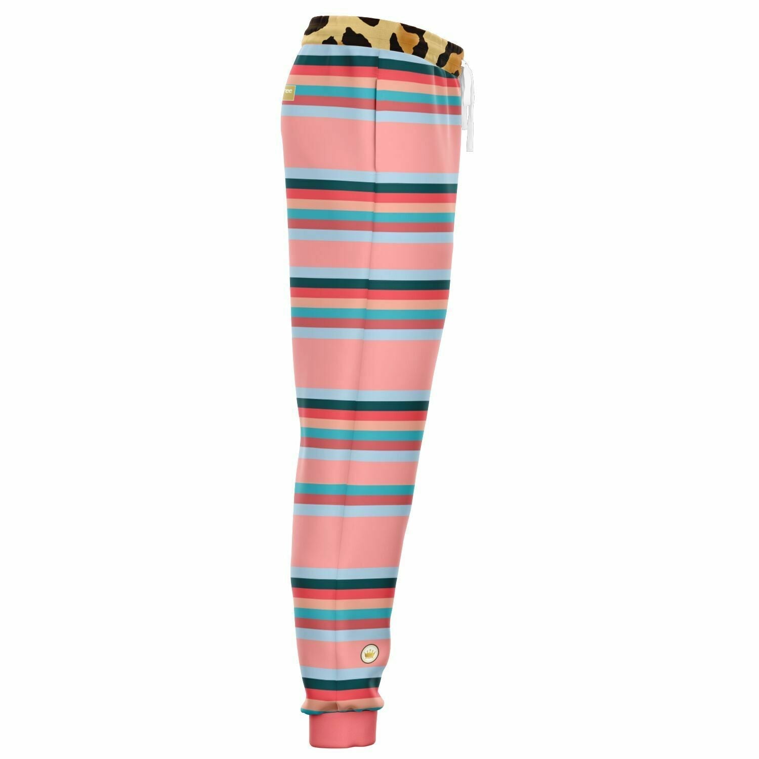 Blue Dragonfly Pink Striped Eco-Poly Unisex Joggers