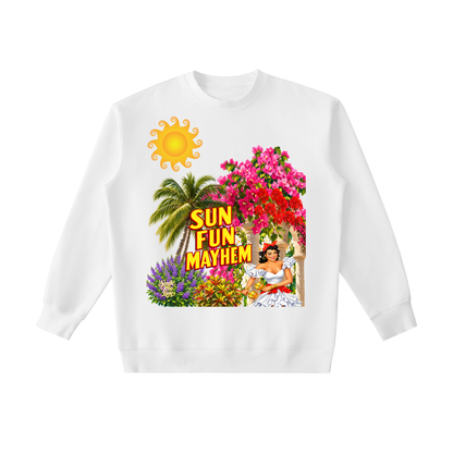 Sun Fun Mayhem in Cuba Essential Heavyweight Crewneck Sweatshirt