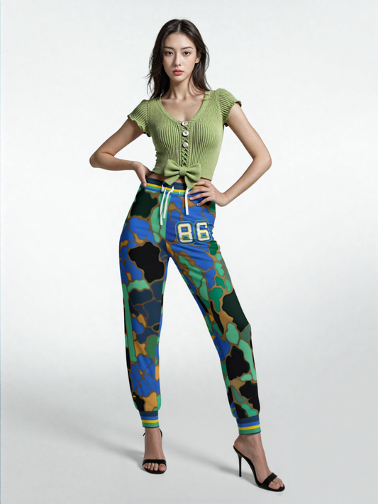 1986 Blue Iris Mosaic Eco-Poly Unisex Joggers