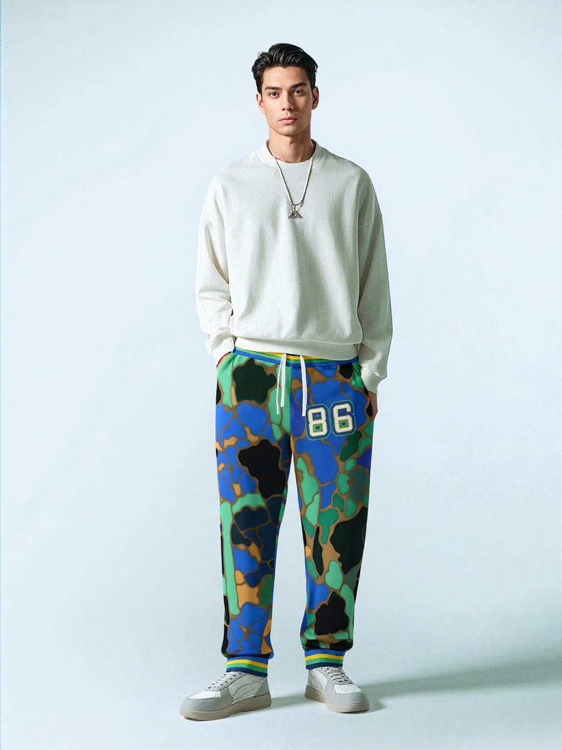 1986 Blue Iris Mosaic Eco-Poly Unisex Joggers