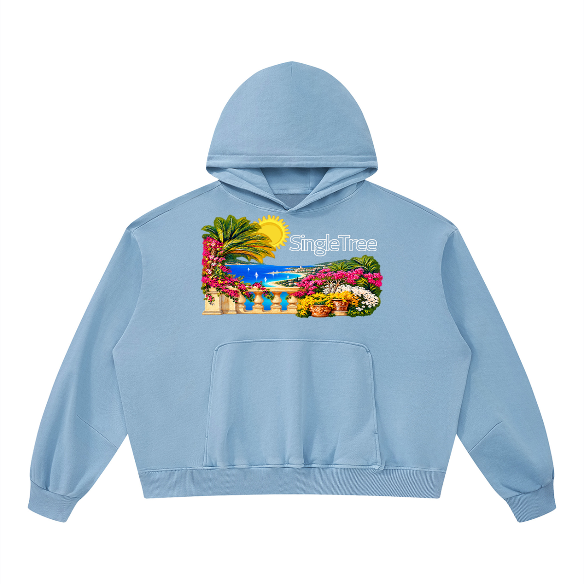 Vacances en Provence Unisex Boxy Vintage Washed Hoodie