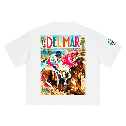 Del Mar Off to the Races Boxy Oversized Unisex T-Shirt