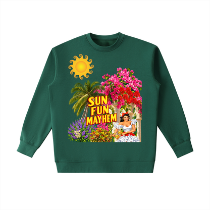 Sun Fun Mayhem in Cuba Essential Heavyweight Crewneck Sweatshirt
