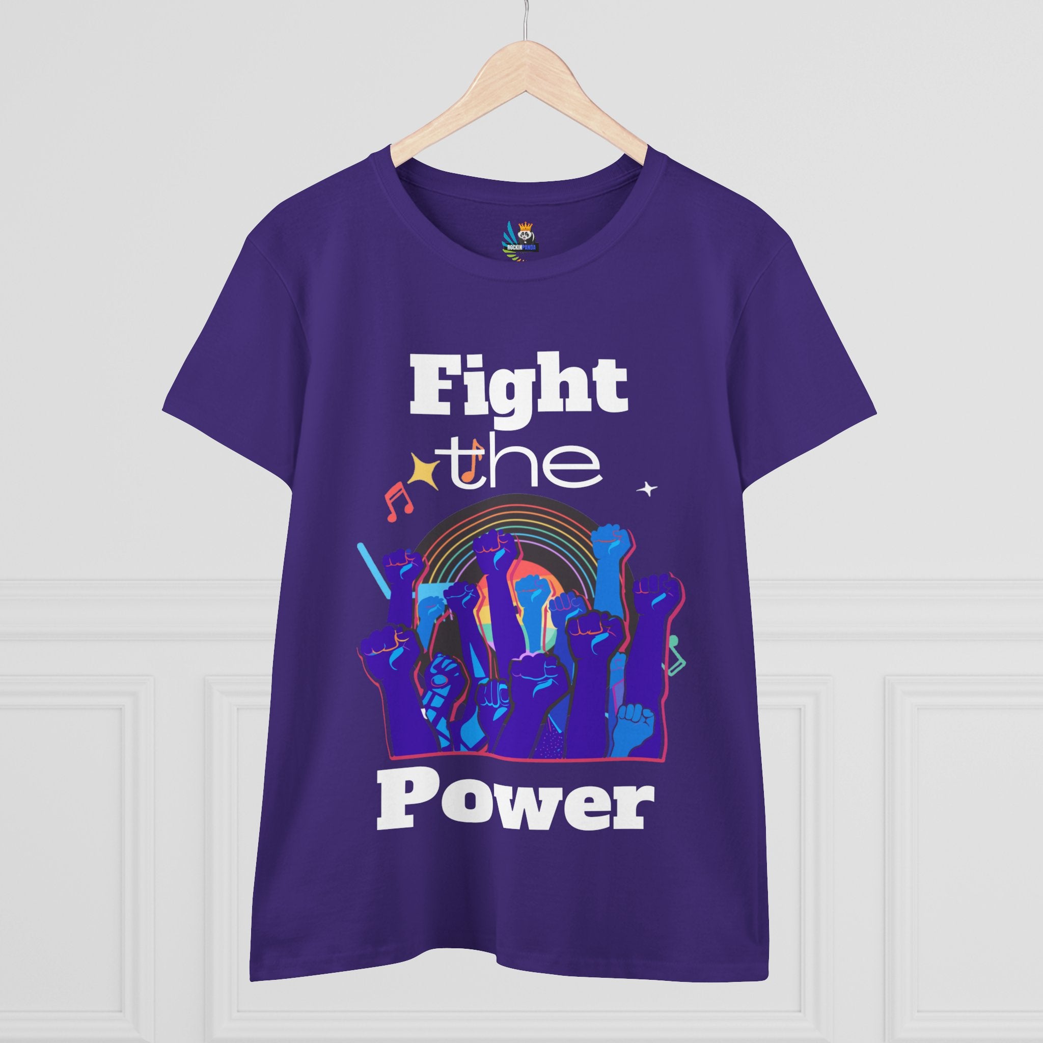 T-Shirt - Fight the Power Hands Raised High Graphic Women&