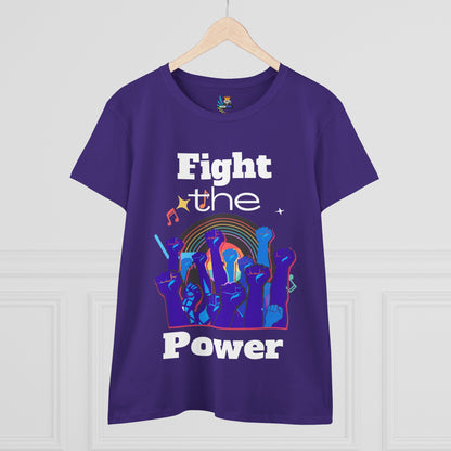 T-Shirt - Fight the Power Hands Raised High Graphic Women&