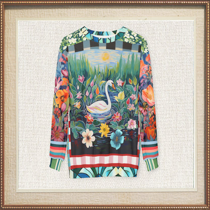 Swan in Floral Isolation Unisex Sweatshirt (Gold Label)