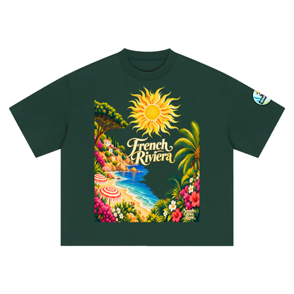French Riviera Boxy Oversized Unisex T-Shirt