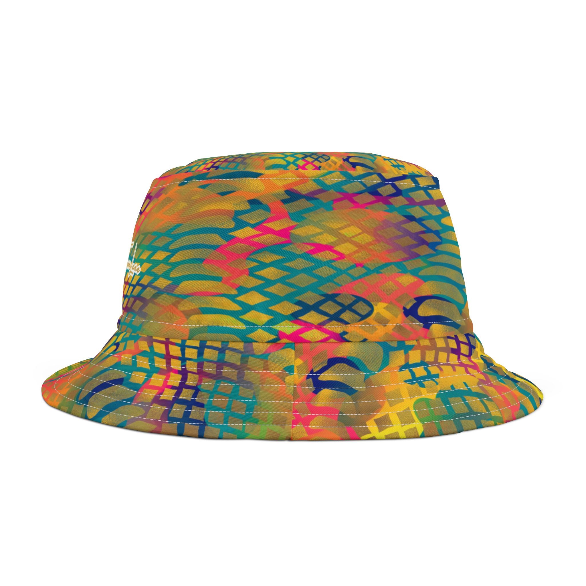 Snakeskin in Rainbow Tie-dye Vibrant Bucket Hat