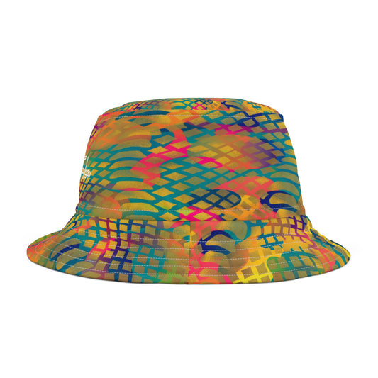 Snakeskin in Rainbow Tie-dye Vibrant Bucket Hat