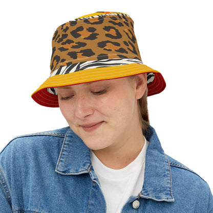 Leopard in Bloom Floral Vibrant Bucket Hat