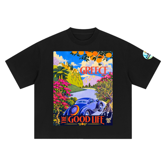 Greece - The Good Life Boxy Oversized Unisex T-Shirt