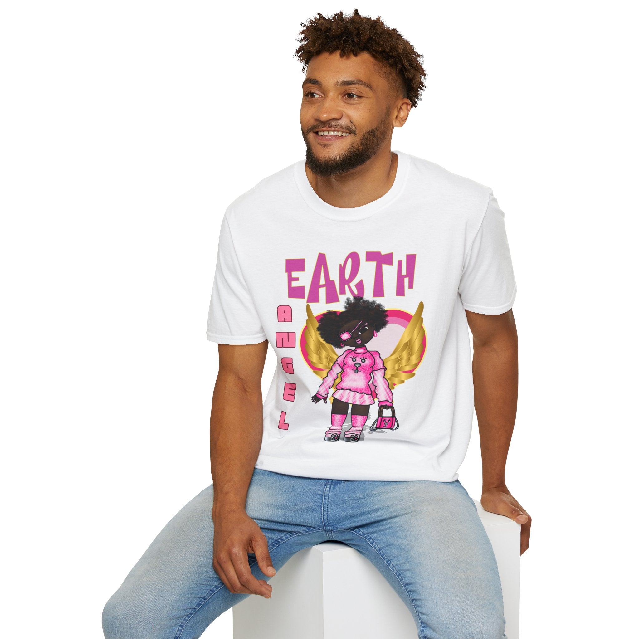 Earth Angel Natural Hair Unisex Softstyle T-Shirt