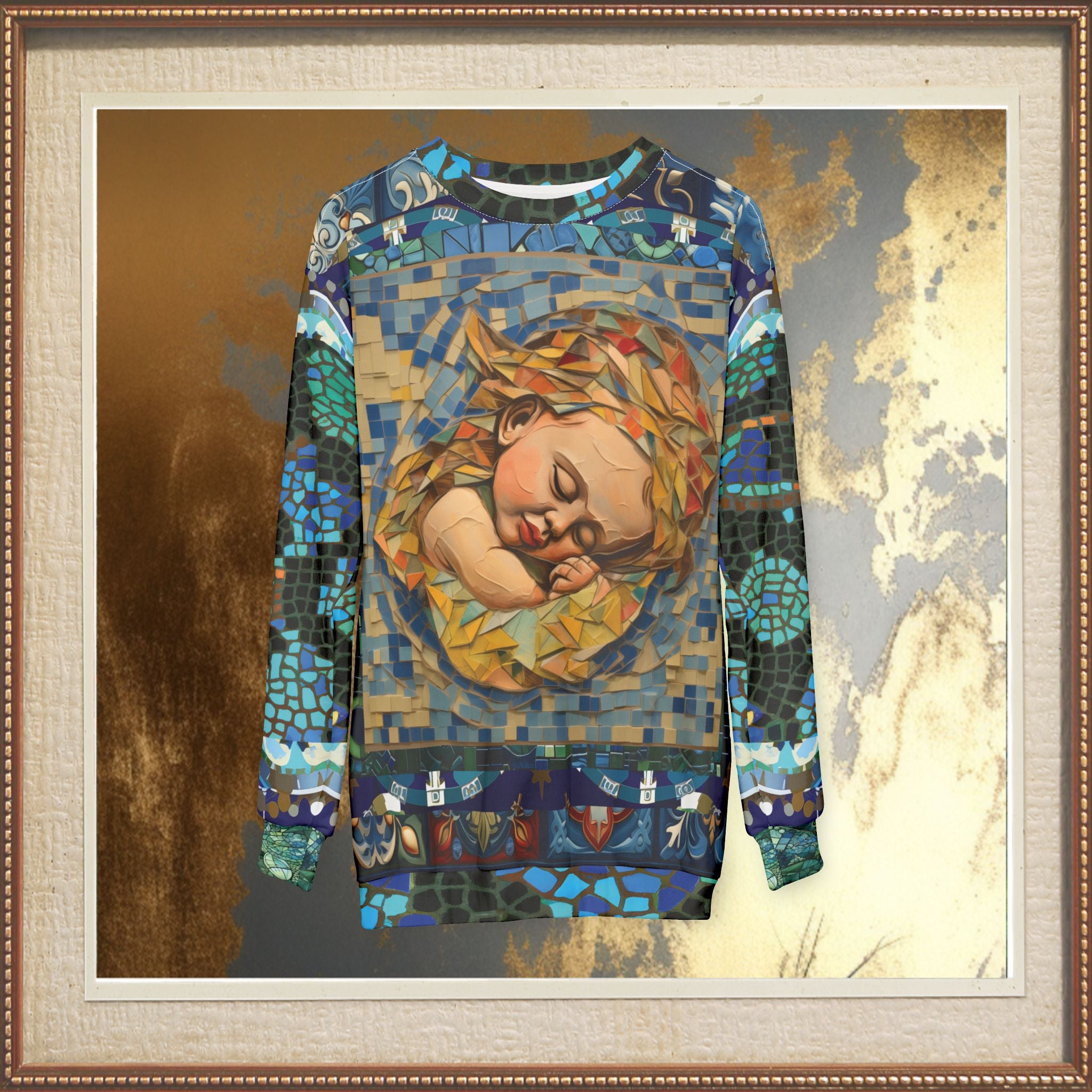 Babe in Arms Abstract Mosaic Unisex Sweatshirt (Gold Label)