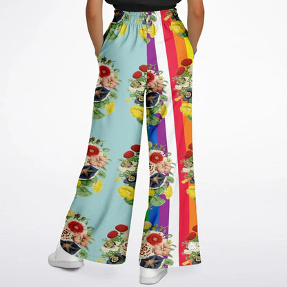 Life in Technicolor Rainbow Stripe Eco-Poly Wide Leg Pants