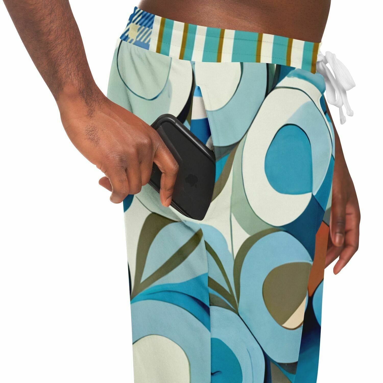 Blue Scenes in Oval Eco-Poly Unisex Joggers