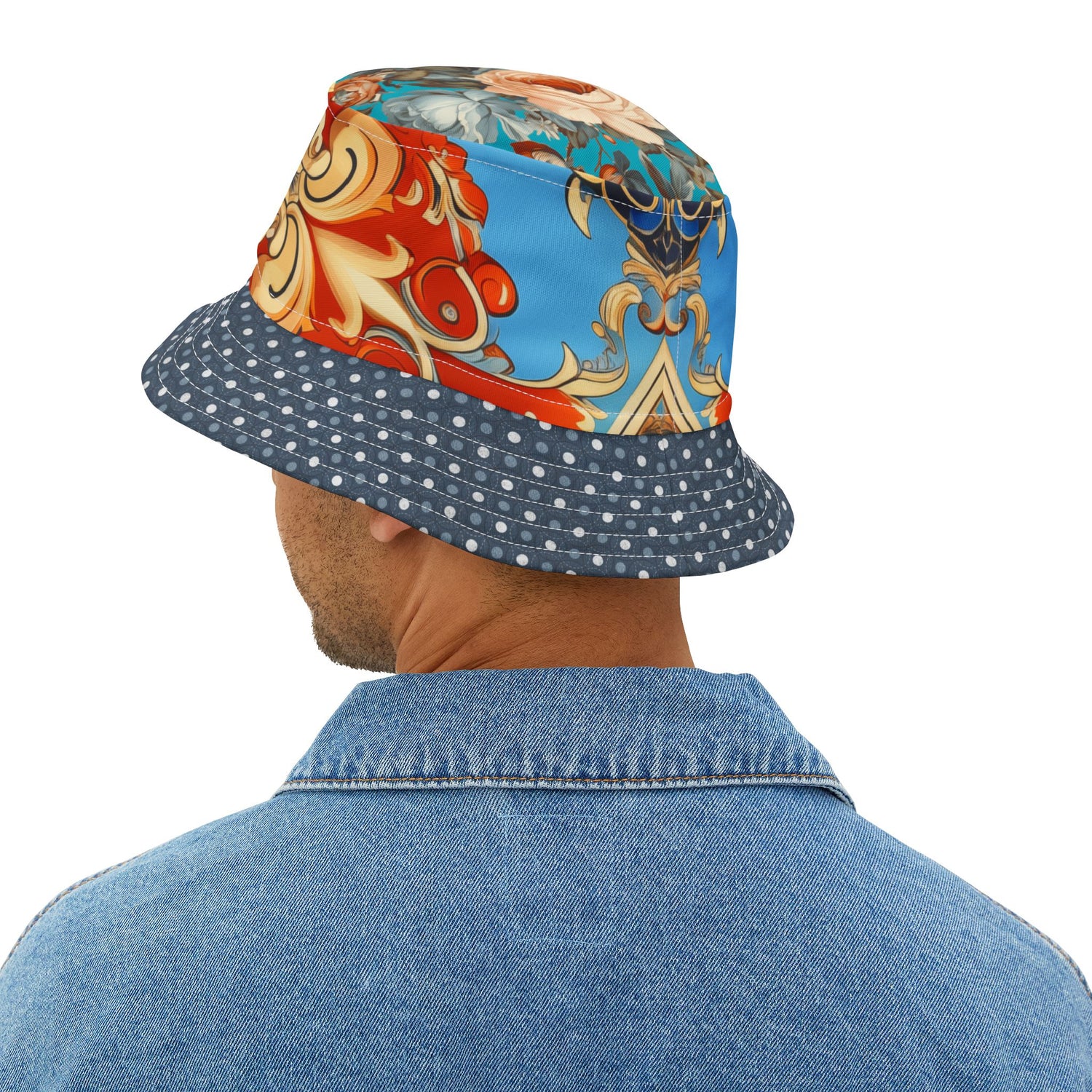Foulard Rose Reverie Polka Vibrant Bucket Hat