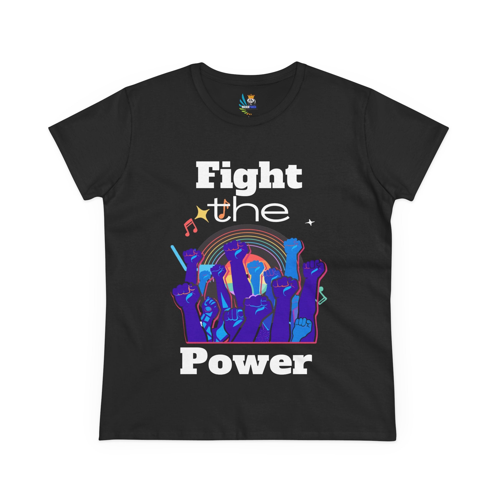 T-Shirt - Fight the Power Hands Raised High Graphic Women&