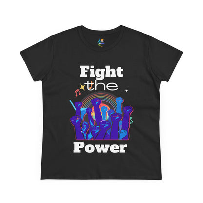 T-Shirt - Fight the Power Hands Raised High Graphic Women&