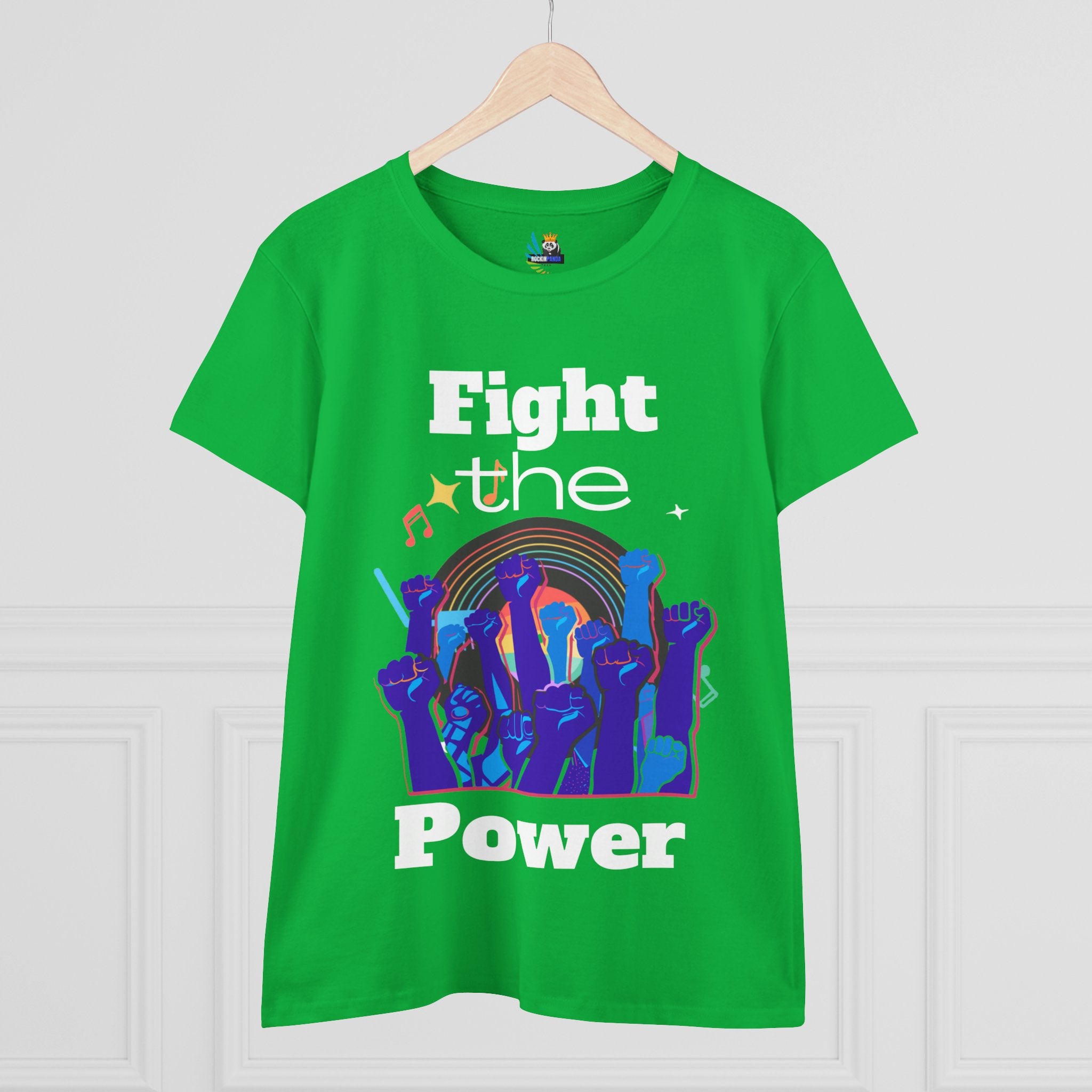 T-Shirt - Fight the Power Hands Raised High Graphic Women&