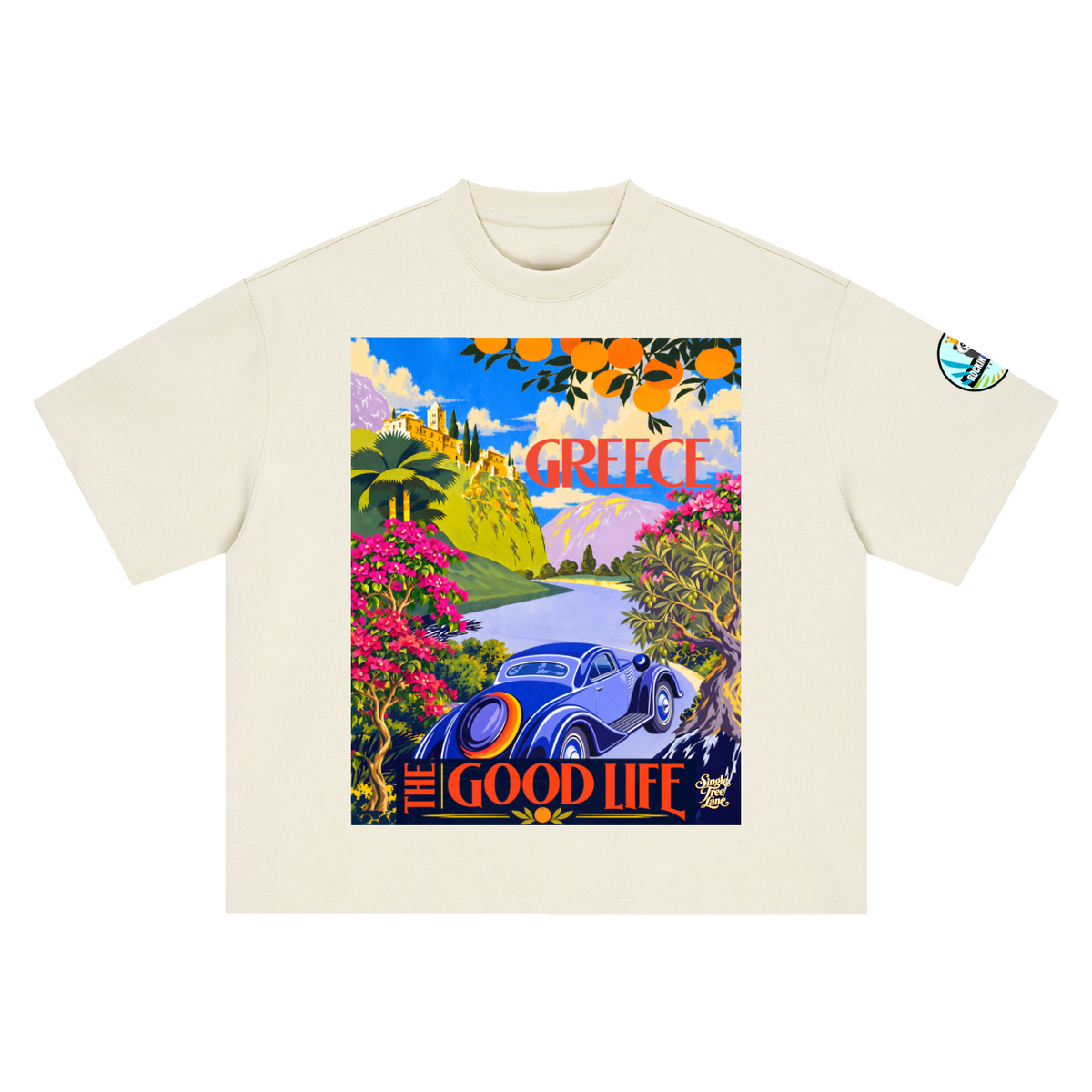 Greece - The Good Life Boxy Oversized Unisex T-Shirt