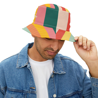 Sun Worshipper in Pastel Stripe Vibrant Bucket Hat
