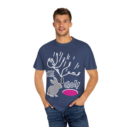 Down the Rabbit Hole I Go!!!! Unisex Garment-Dyed T-shirt