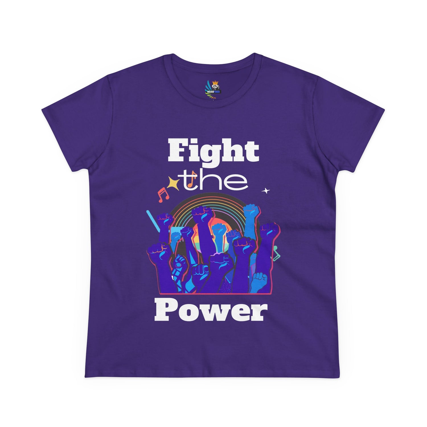 T-Shirt - Fight the Power Hands Raised High Graphic Women&