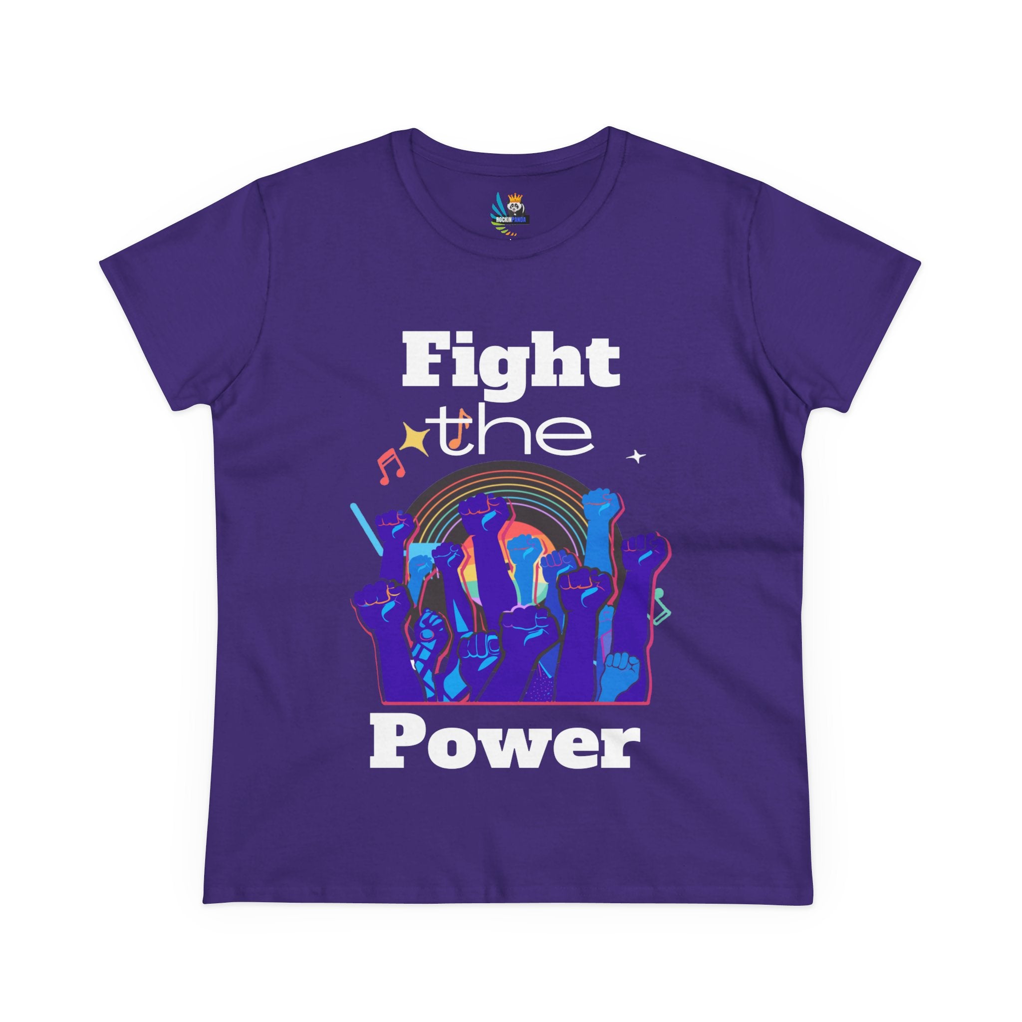 T-Shirt - Fight the Power Hands Raised High Graphic Women&